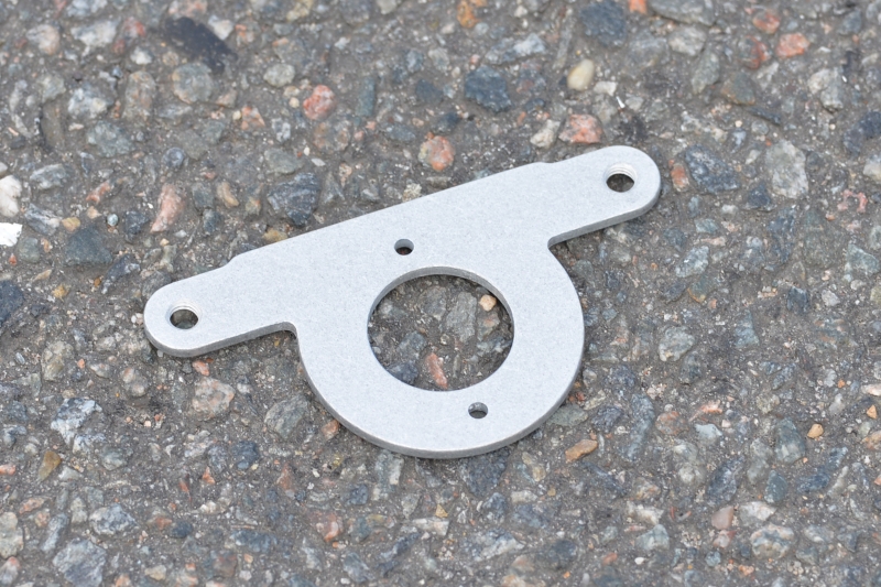 Stock Top-Yoke Speedo Mounting Bracket in silver